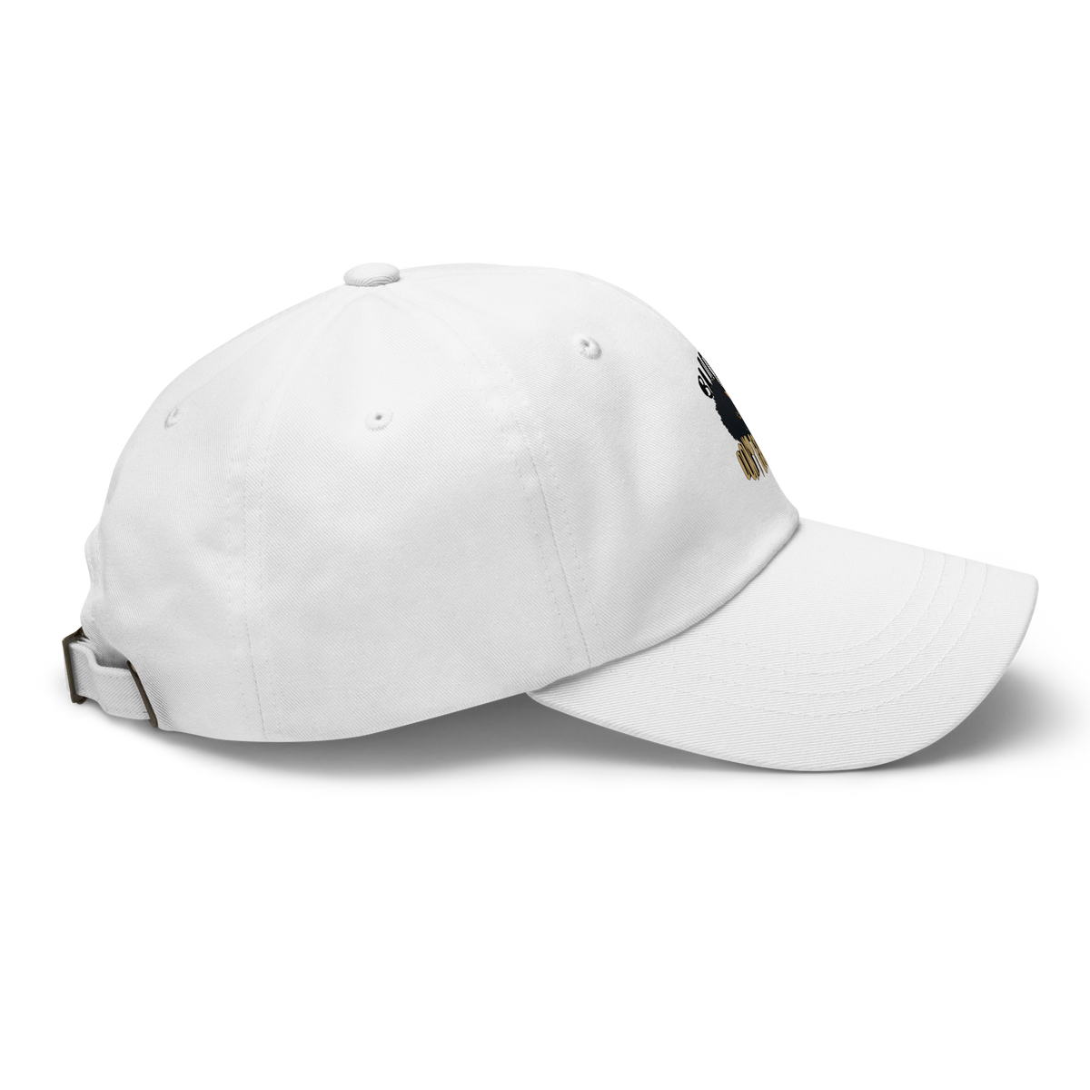 White dad hat, right side view