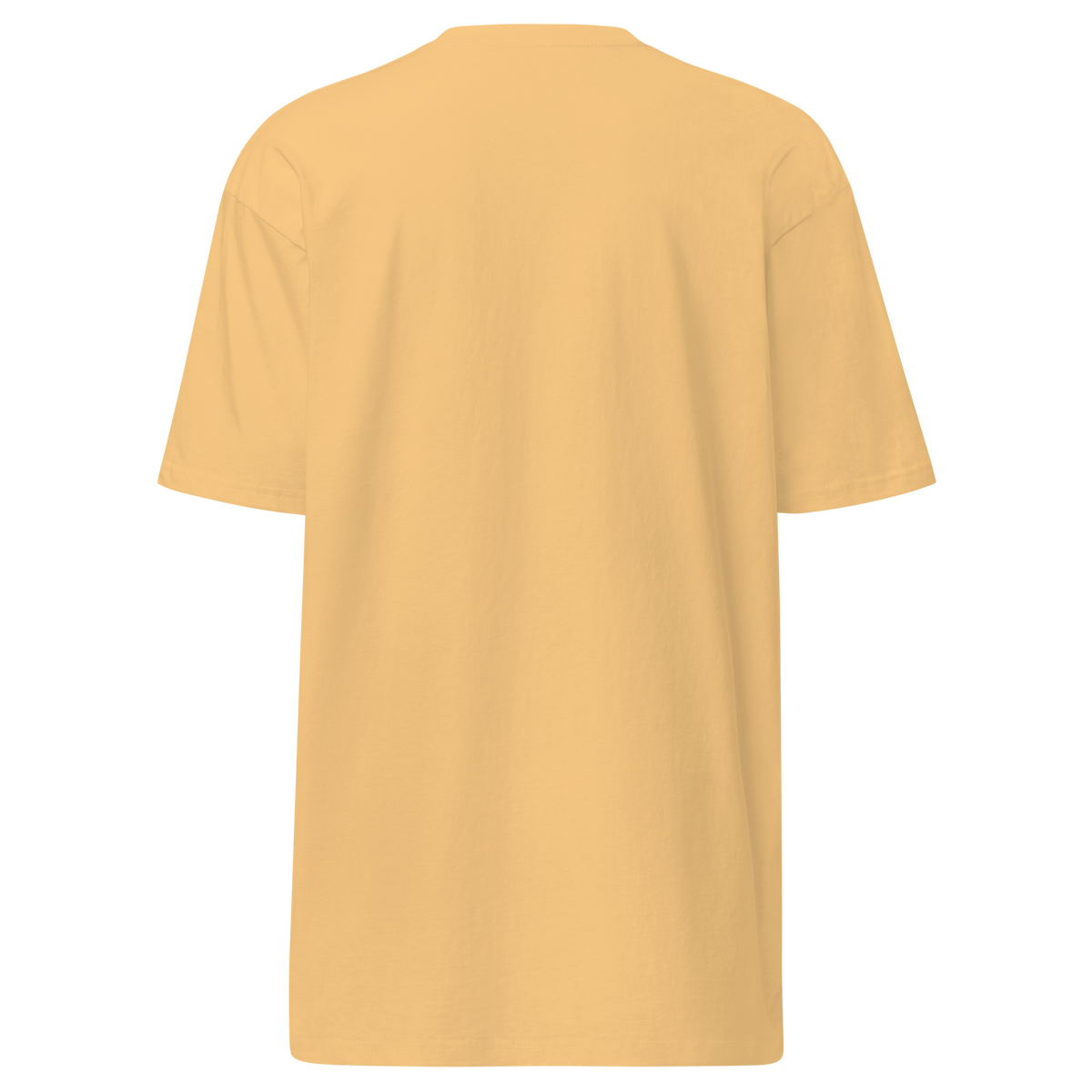 Vintage gold heavyweight tee, plain back view