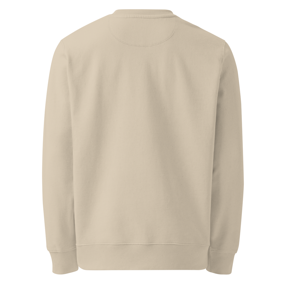 Desert dust organic cotton sweatshirt, plain back view